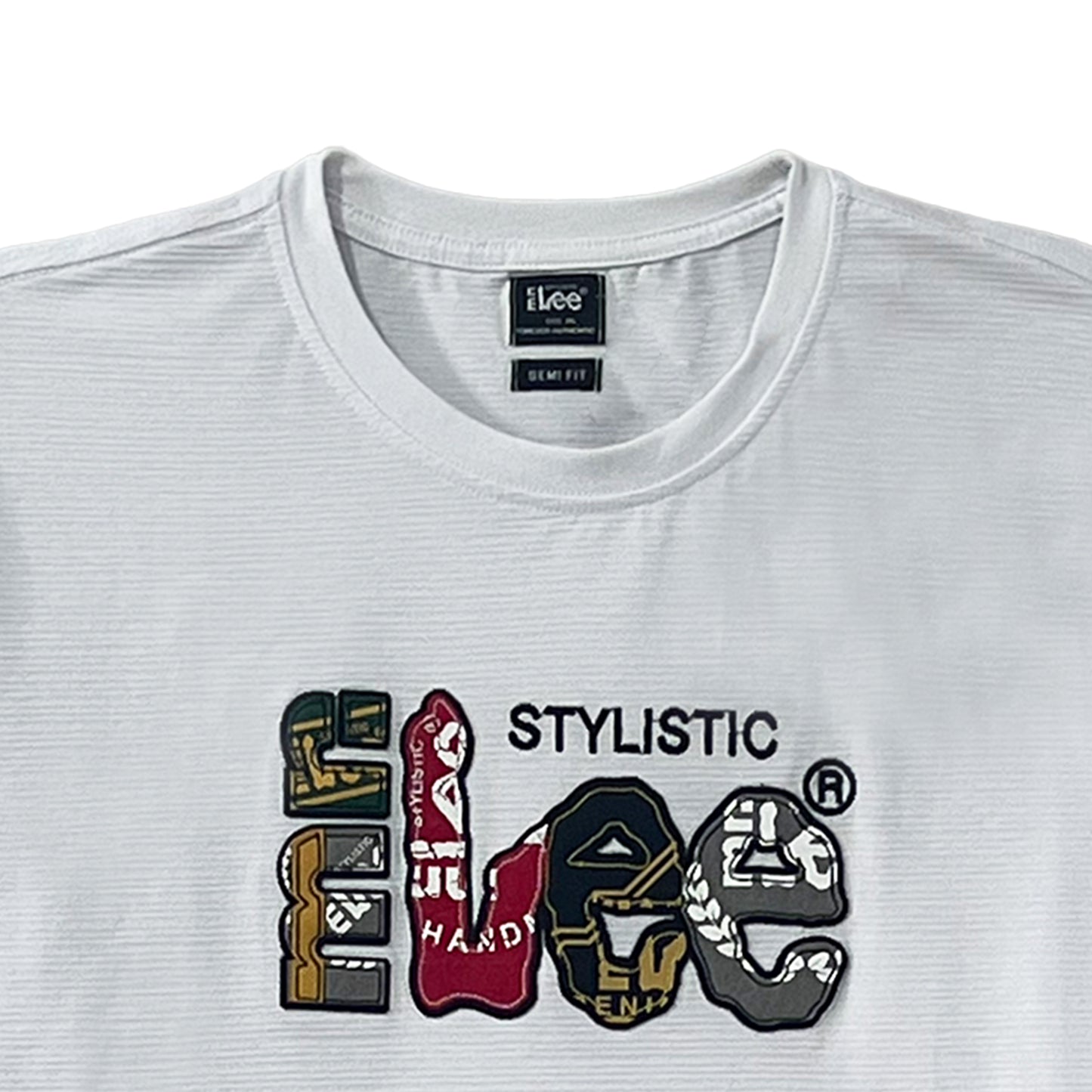 Stylistic Mr. Lee Men's Basic Tees Semi Body Fit 122466 (White)