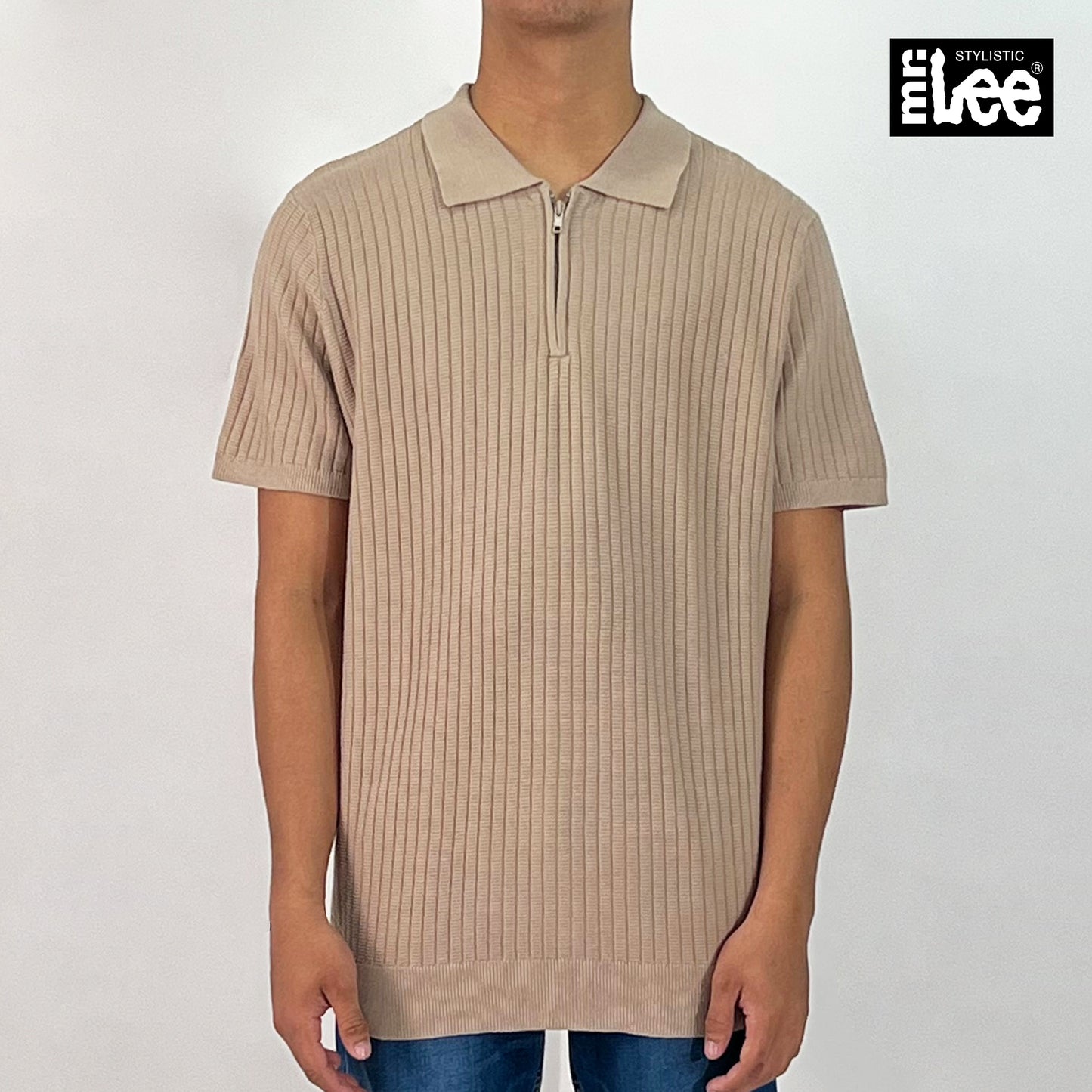 Stylistic Mr. Lee Men's Basic Collared Shirt Relaxed Fit 170239 (Sand)