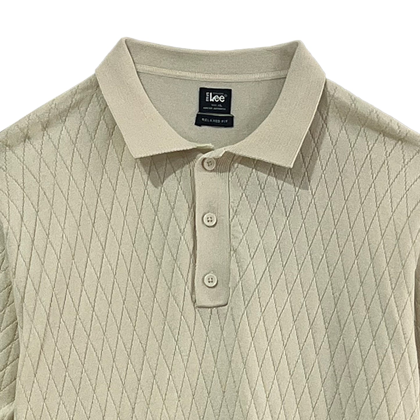 Stylistic Mr. Lee Men's Basic Collared Shirt Relaxed Fit 170261 (Cream)