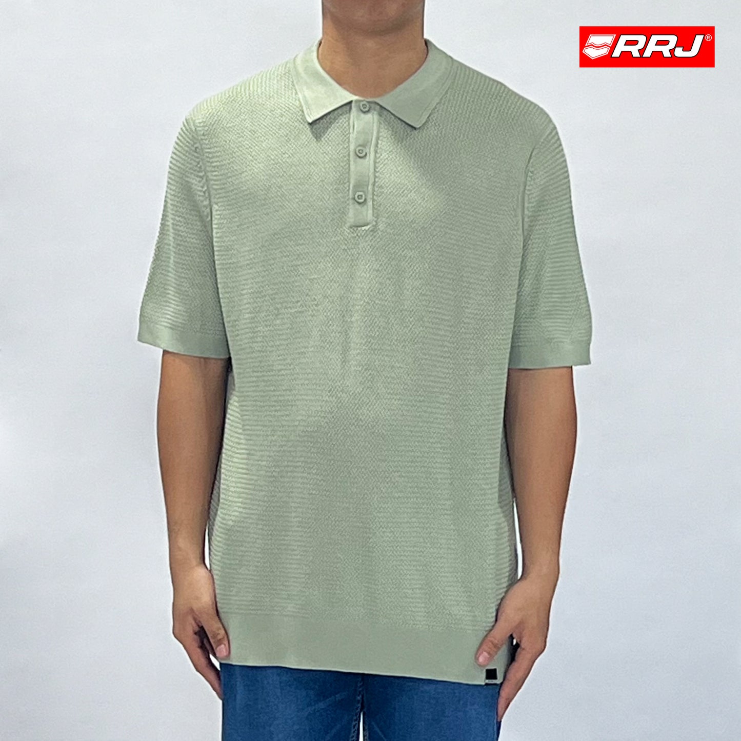 RRJ Men's Basic Collared Shirt Comfort Fitting 169657 (Sage)