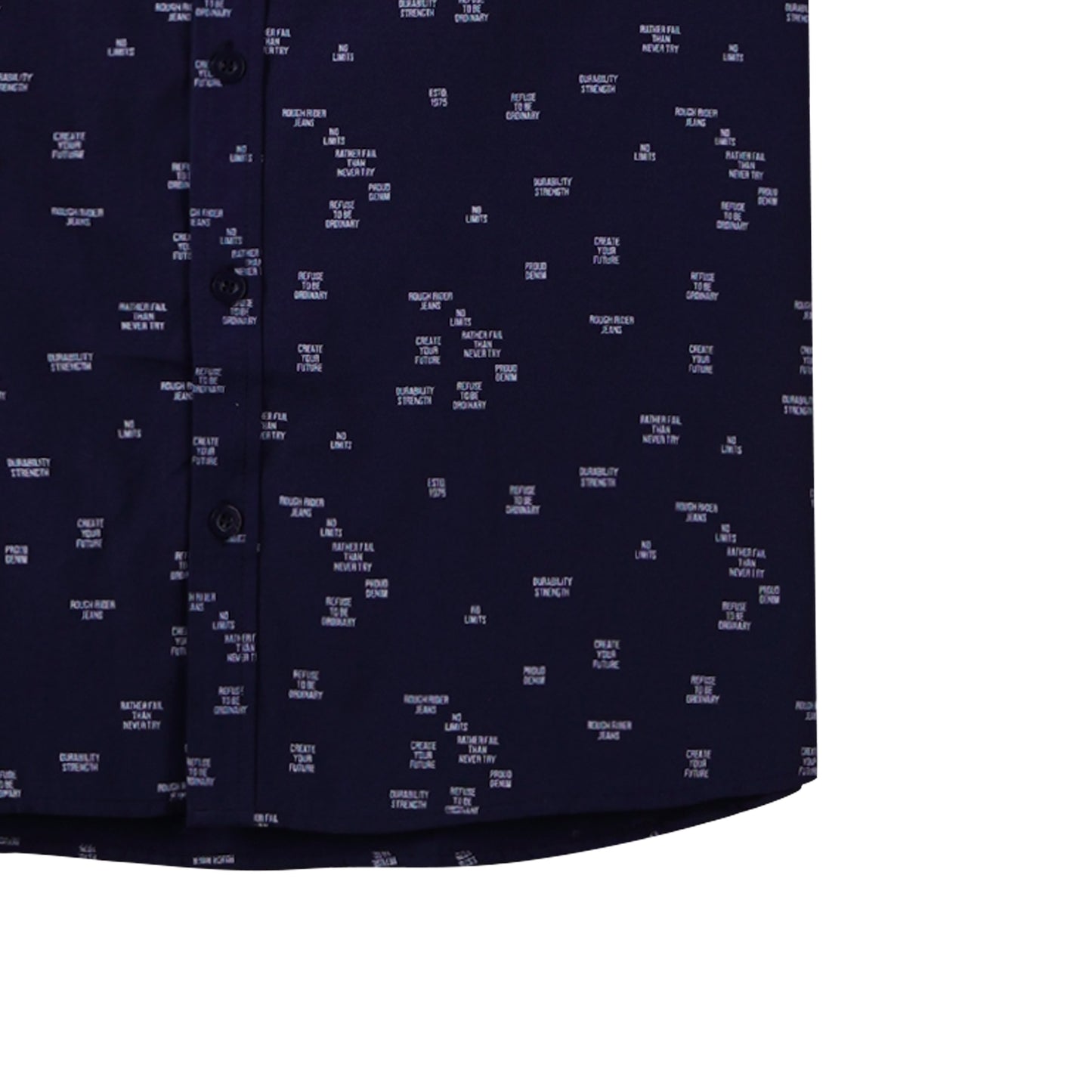 RRJ Men's Basic Woven Shirt Semibody Fitting 158415 (Navy)