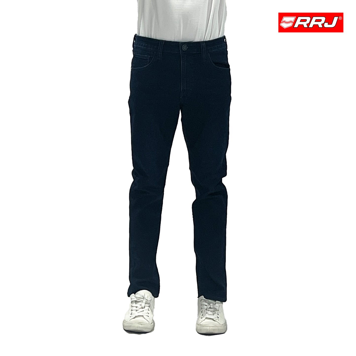 RRJ Men's Basic Denim Pants Superskinny Fitting Mid-Rise 174430-U (Dark Shade)