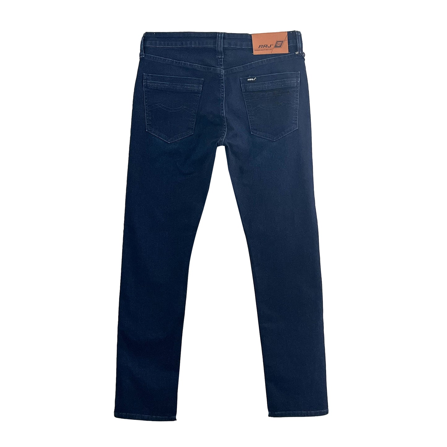 RRJ Men's Basic Denim Pants Superskinny Fitting Mid-Rise 174430-U (Dark Shade)