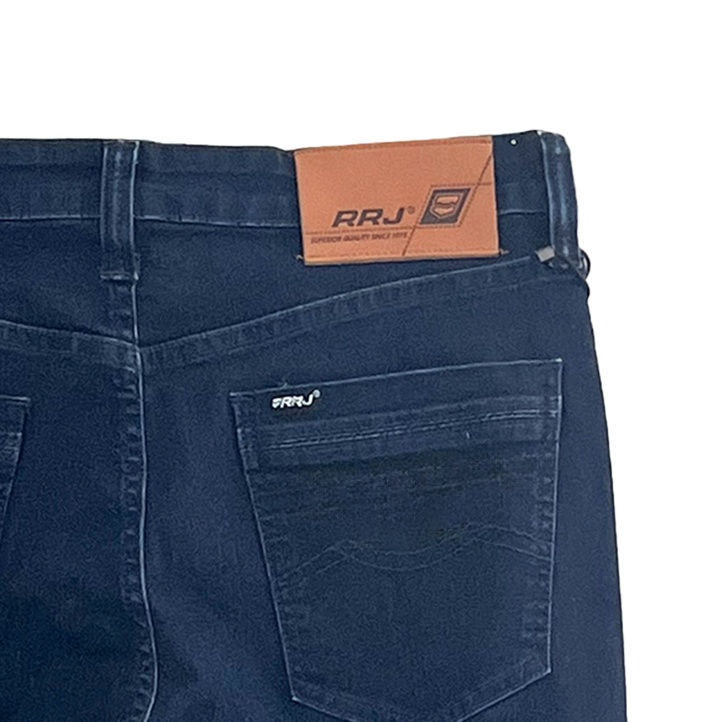 RRJ Men's Basic Denim Pants Superskinny Fitting Mid-Rise 174430-U (Dark Shade)