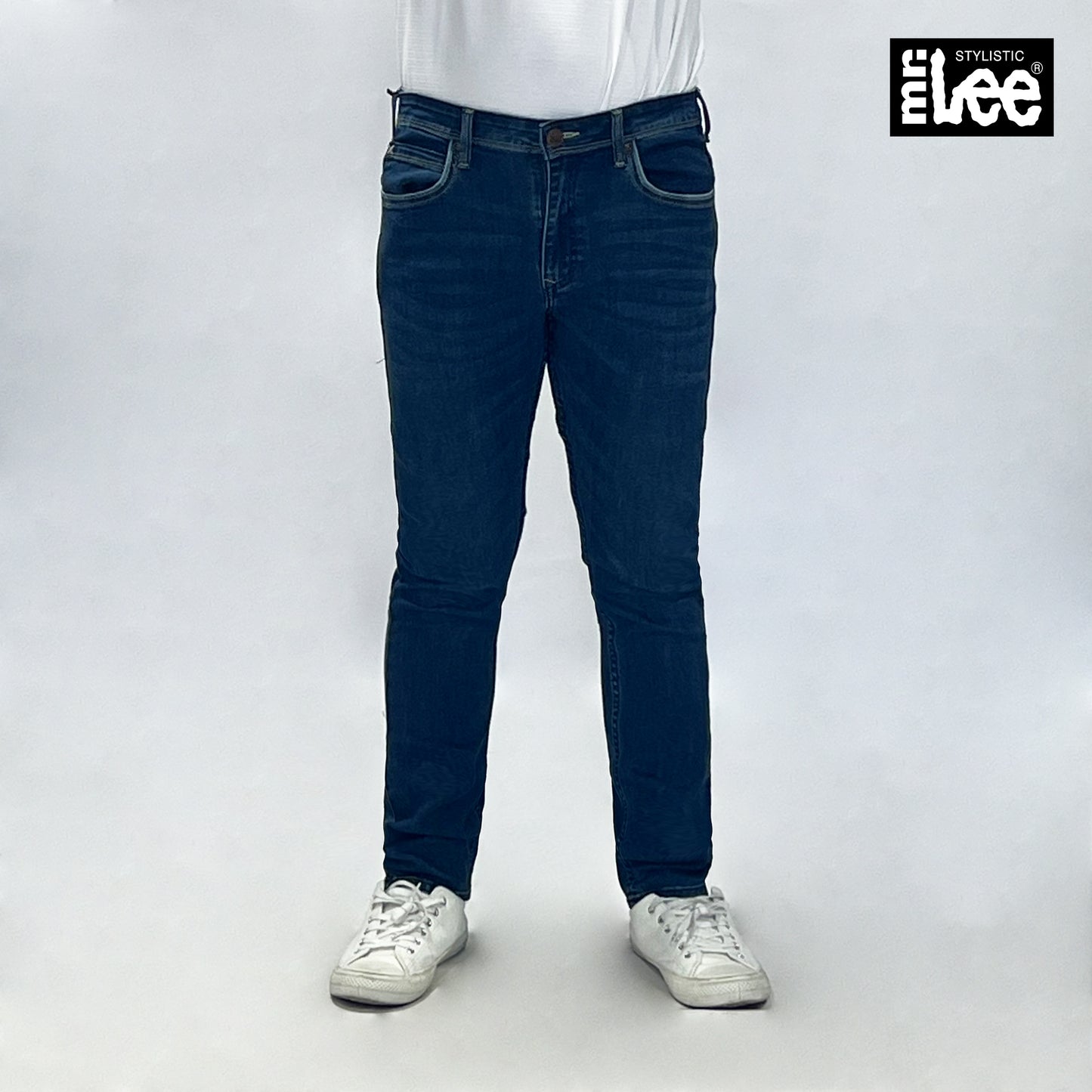 Stylistic Mr. Lee Men's Basic Denim Pants Super Skinny Mid Waist 172879 (Medium Shade)