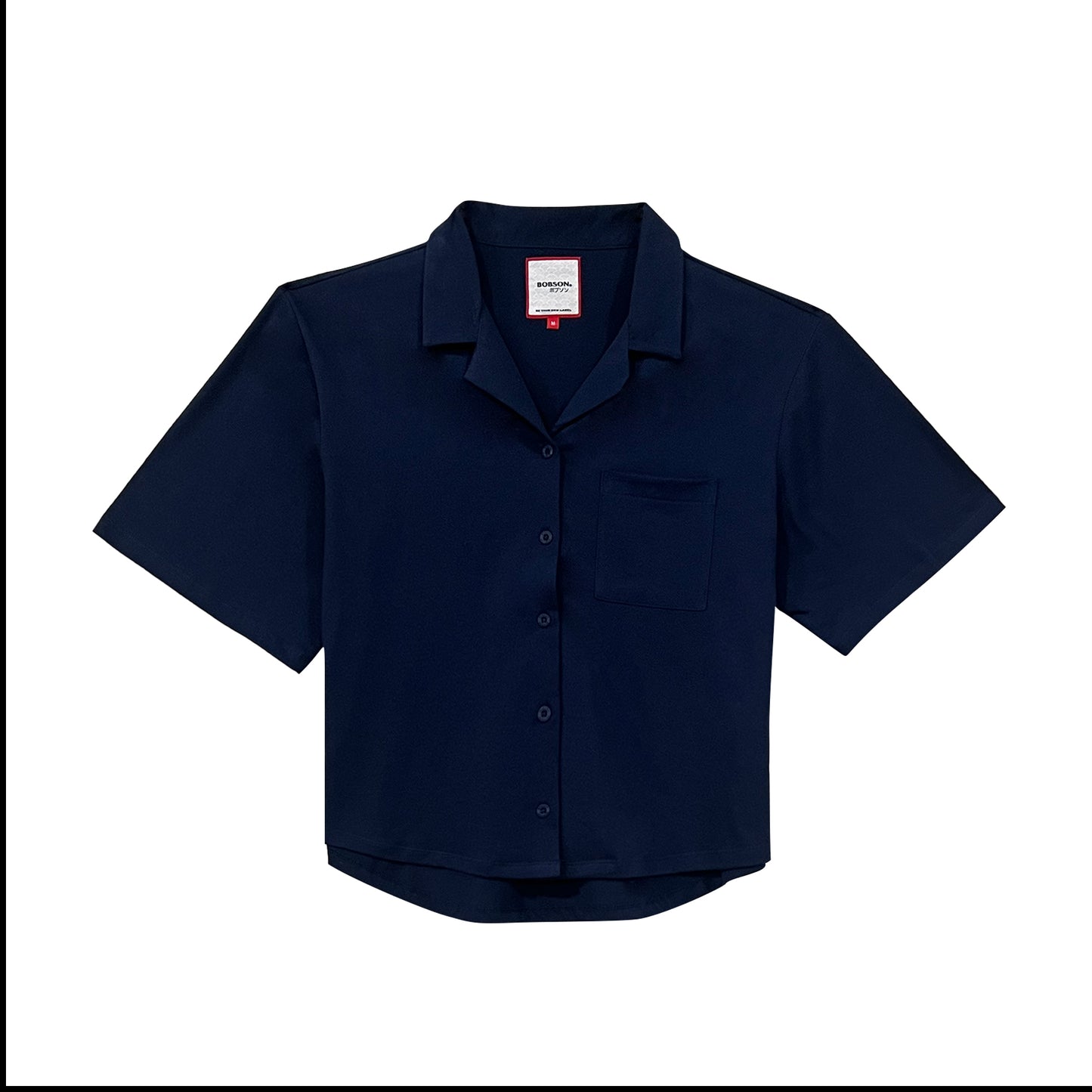Bobson Japanese Ladies Basic Woven Boxy Fit 155336 (Navy)