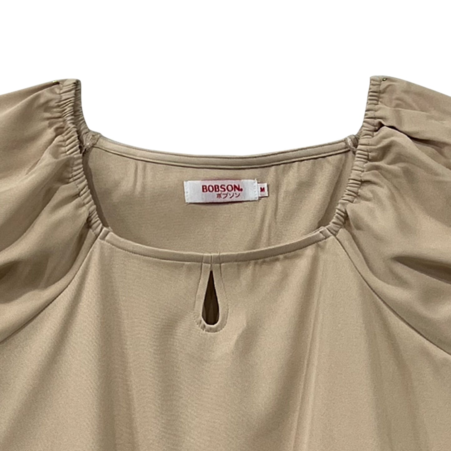 Bobson Japanese Ladies Basic Woven Relax Fit 152052 (Beige)