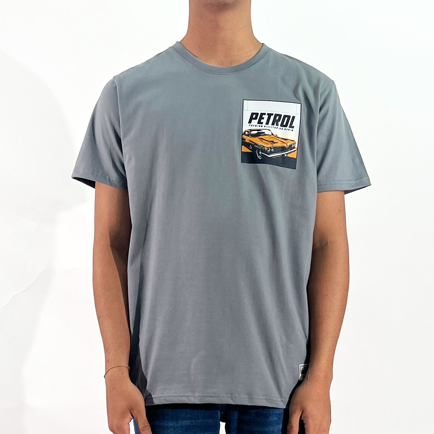 Petrol Men's Basic Tees Slim Fitting CVC Jersey Fabric 167015-U (Charcoal)