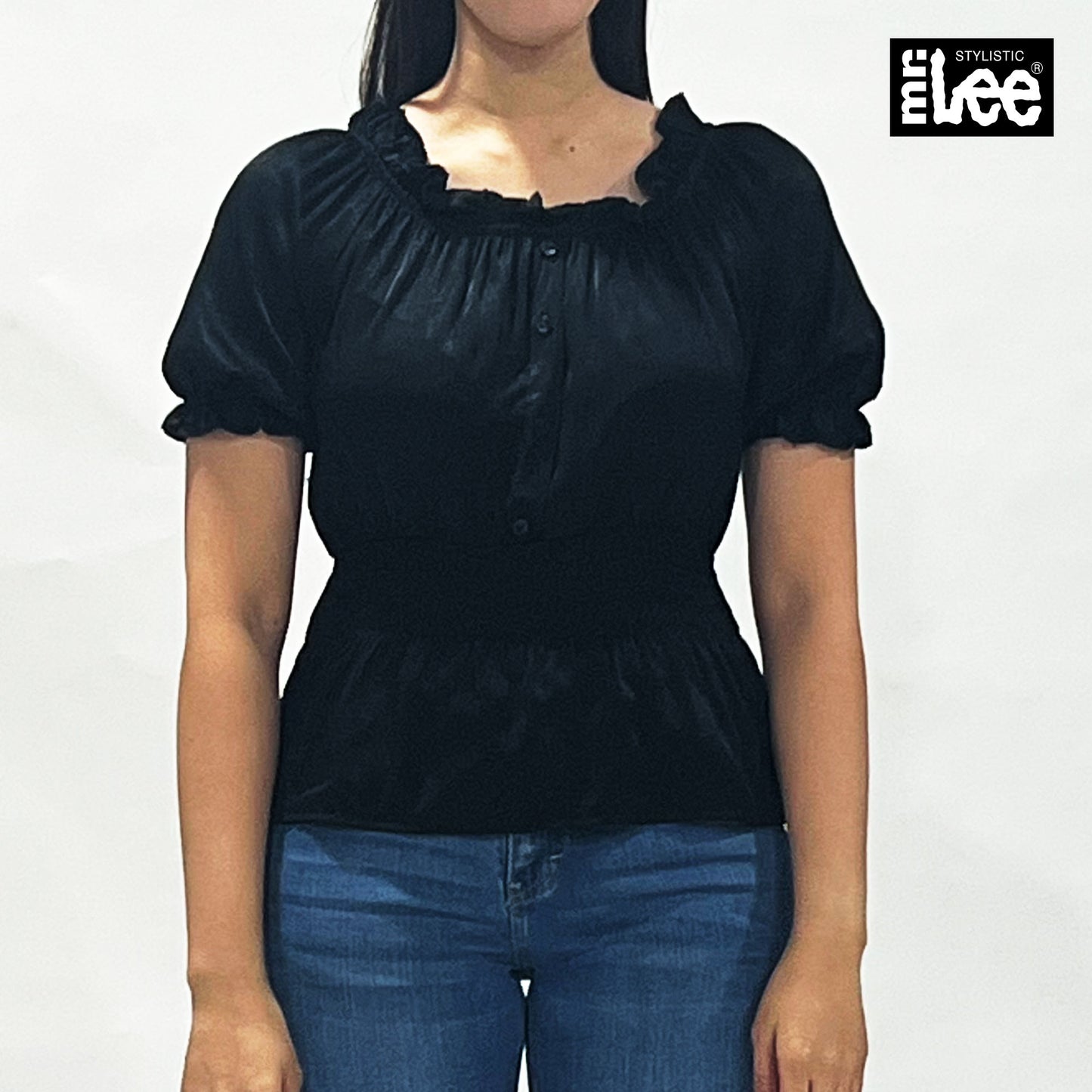 Stylistic Mr. Lee Ladies Basic Woven Shirt Regular Fit 160385 (Black)