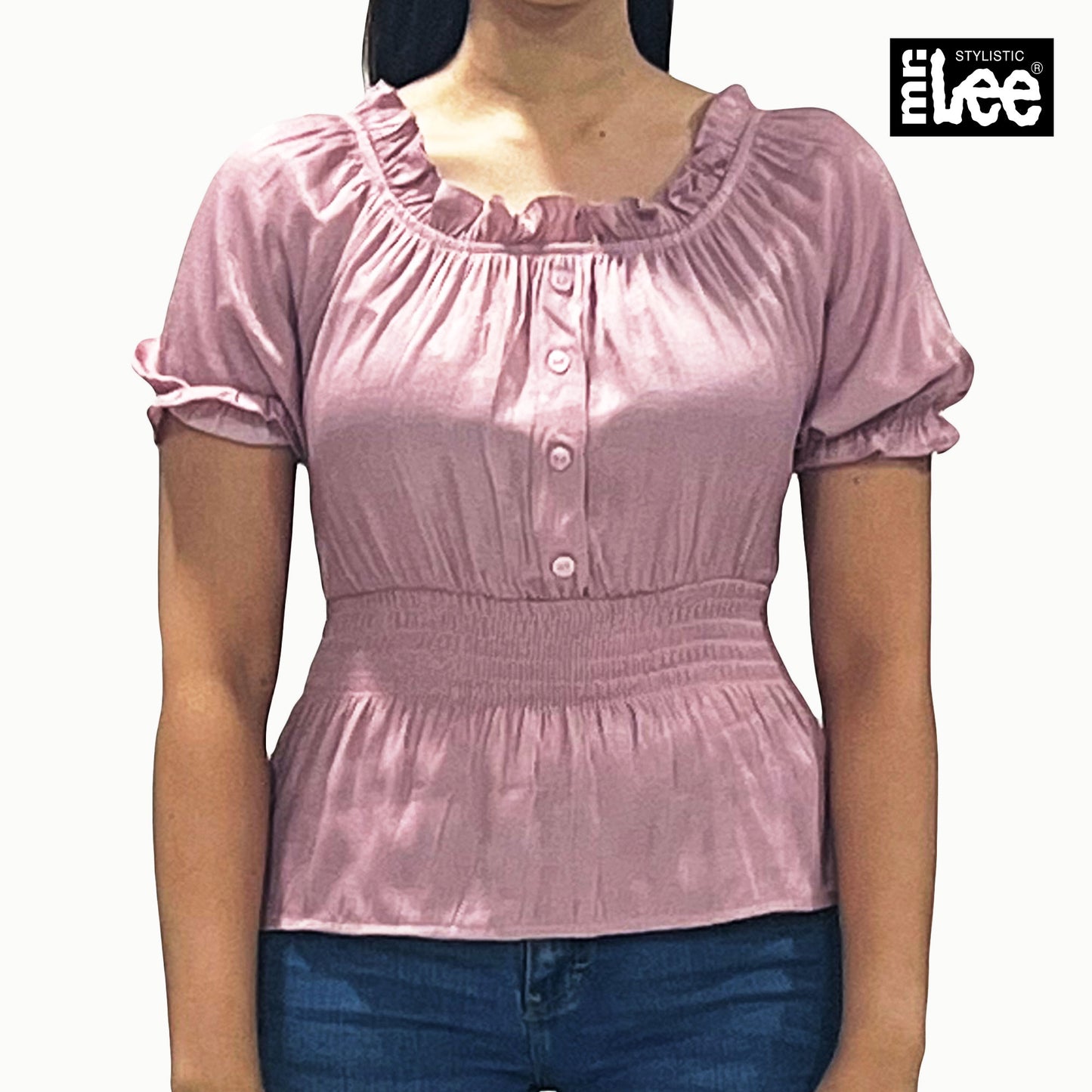 Stylistic Mr. Lee Ladies Basic Woven Shirt Regular Fit 160385 (Pink)