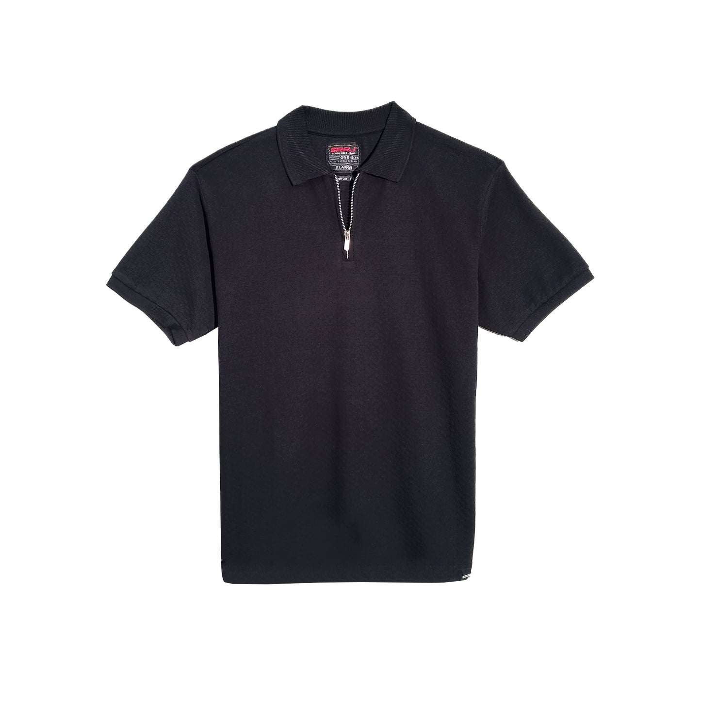 RRJ Men's Basic Collared Shirt Comfort Fitting 169622 (Black)
