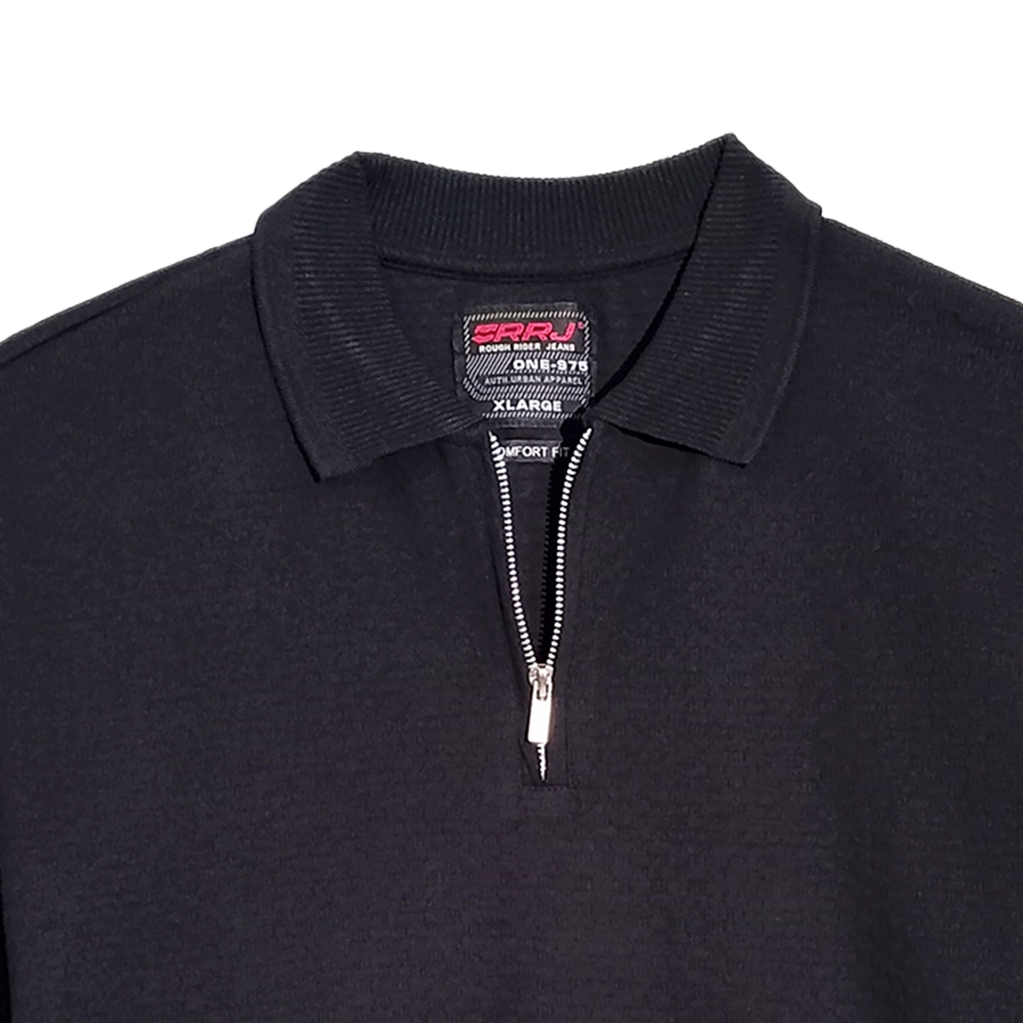 RRJ Men's Basic Collared Shirt Comfort Fitting 169622 (Black)