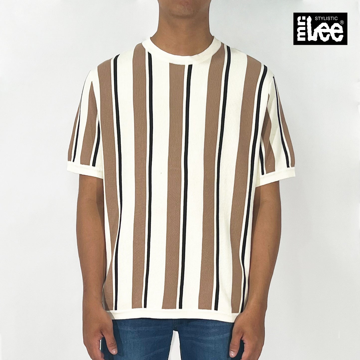Stylistic Mr. Lee Men's Basic Tees Regular Fit 178988 (Brown)