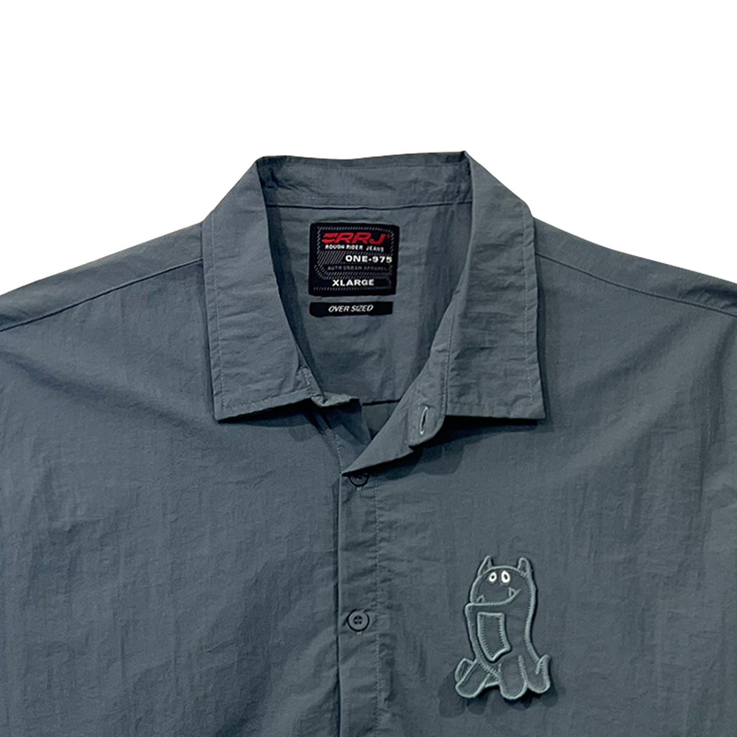 RRJ Men's Basic Woven Shirt Oversized Fitting 177430 (Gray)