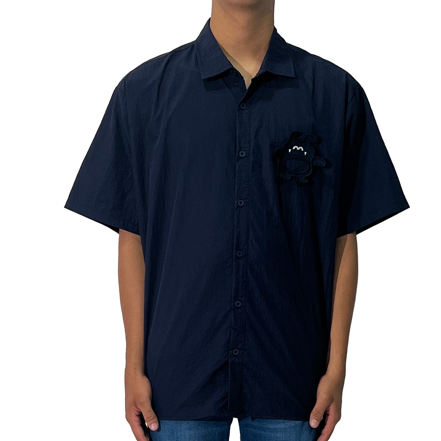 RRJ Men's Basic Woven Shirt Oversized Fitting 177430 (Navy)
