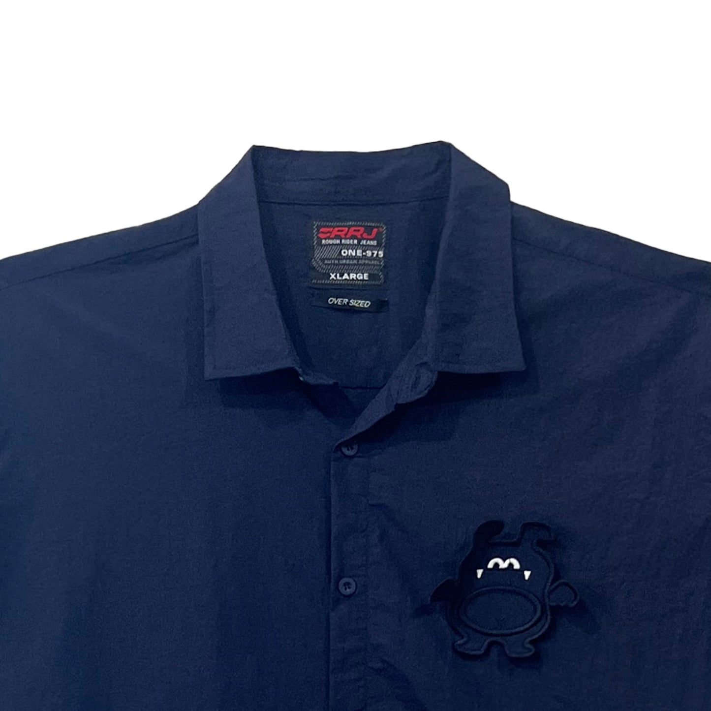 RRJ Men's Basic Woven Shirt Oversized Fitting 177430 (Navy)