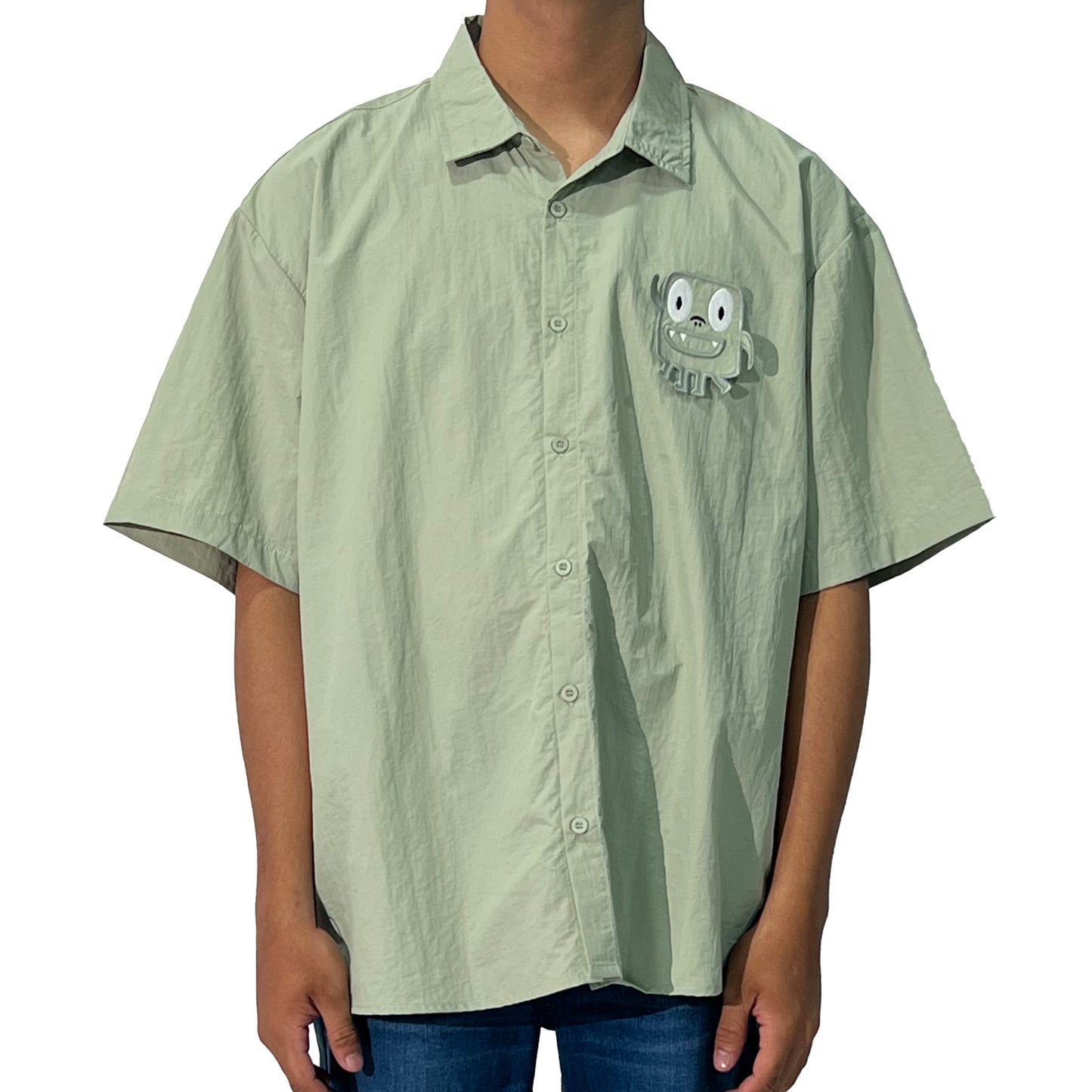 RRJ Men's Basic Woven Shirt Oversized Fitting 177430 (Sage)