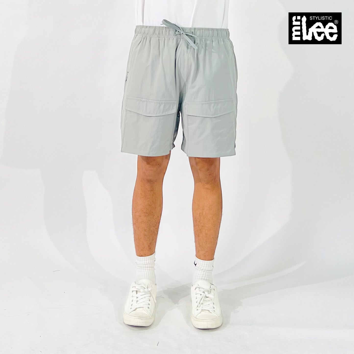 Stylistic Mr. Lee Men's Basic Non-Denim Cargo Short Mid Waist 180319 (Light Gray)