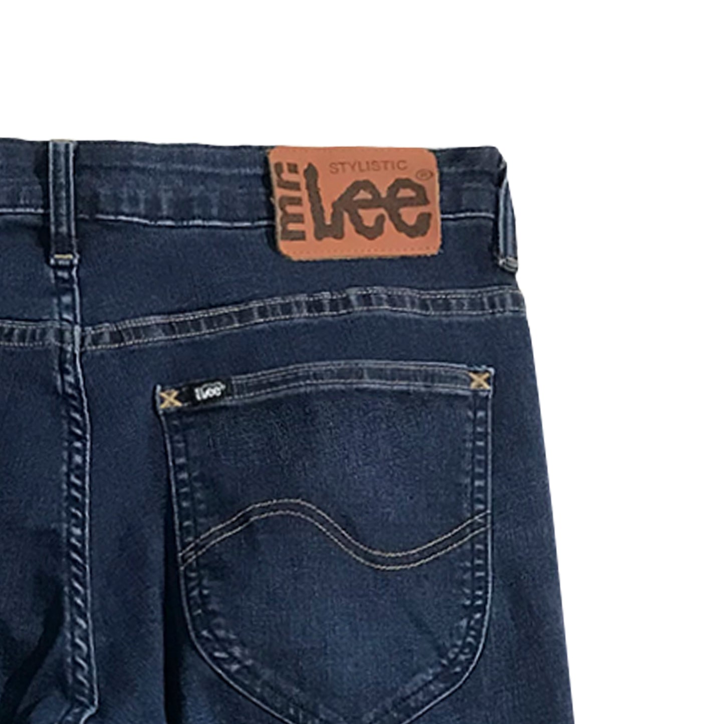Stylistic Mr. Lee Men's Basic Denim Pants Skinny Mid Waist 176924-U (Medium Shade)