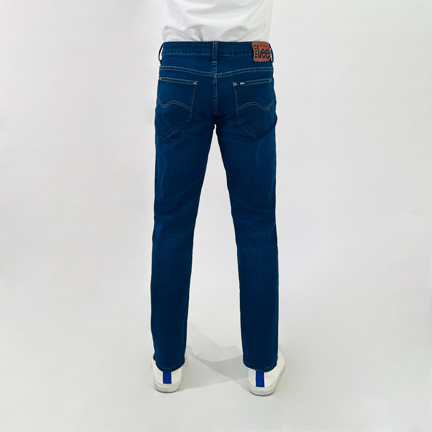 Stylistic Mr. Lee Men's Basic Denim Pants Skinny Mid Waist 176924-U (Medium Shade)