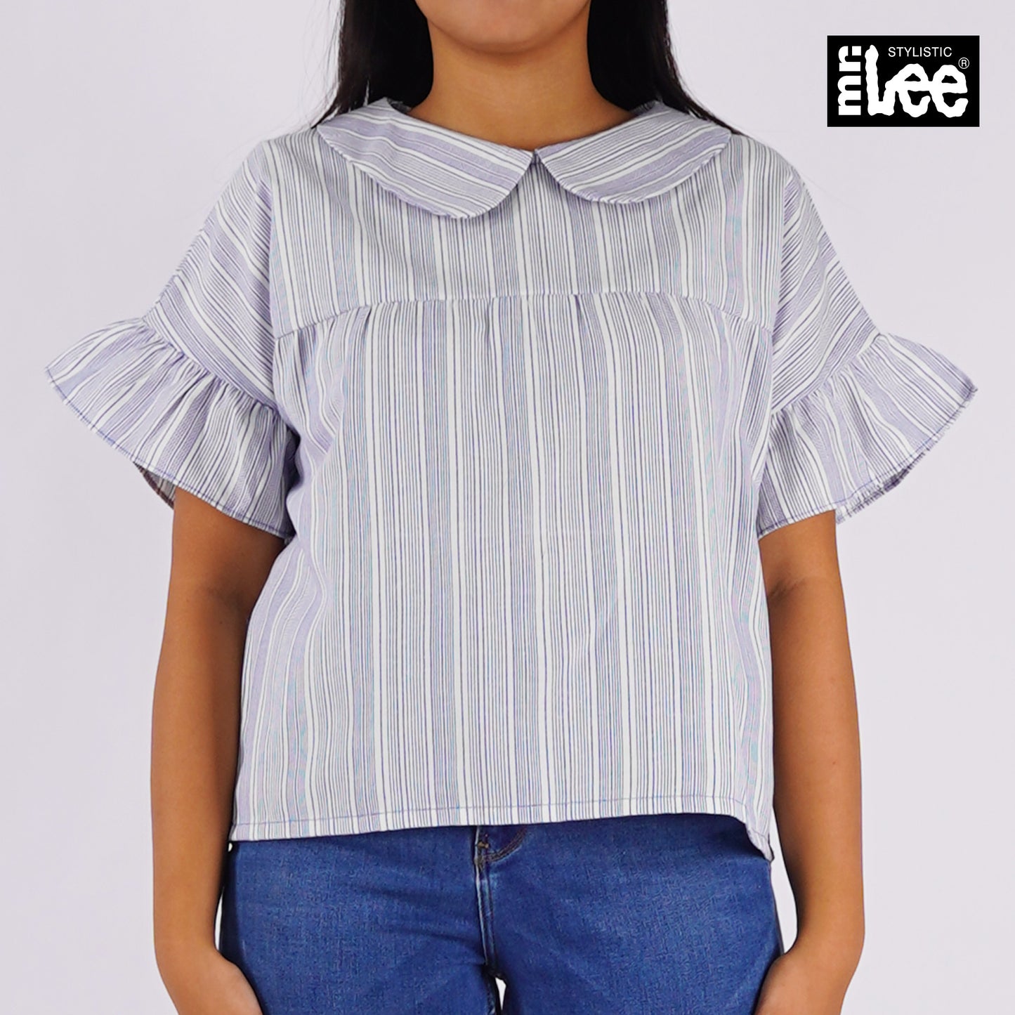 Stylistic Mr. Lee Ladies Basic Woven Shirt Boxy Fit 160342 (Blue)
