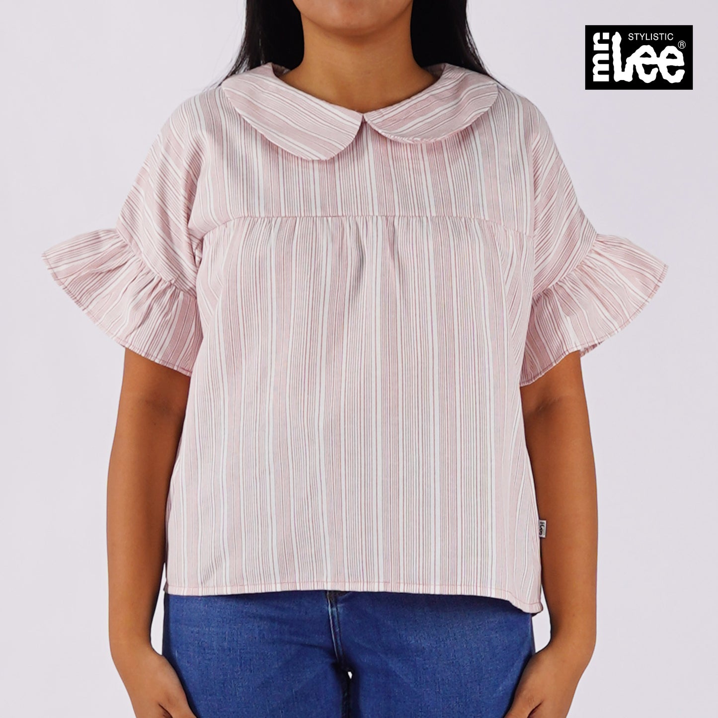 Stylistic Mr. Lee Ladies Basic Woven Shirt Boxy Fit 160342 (Pink)