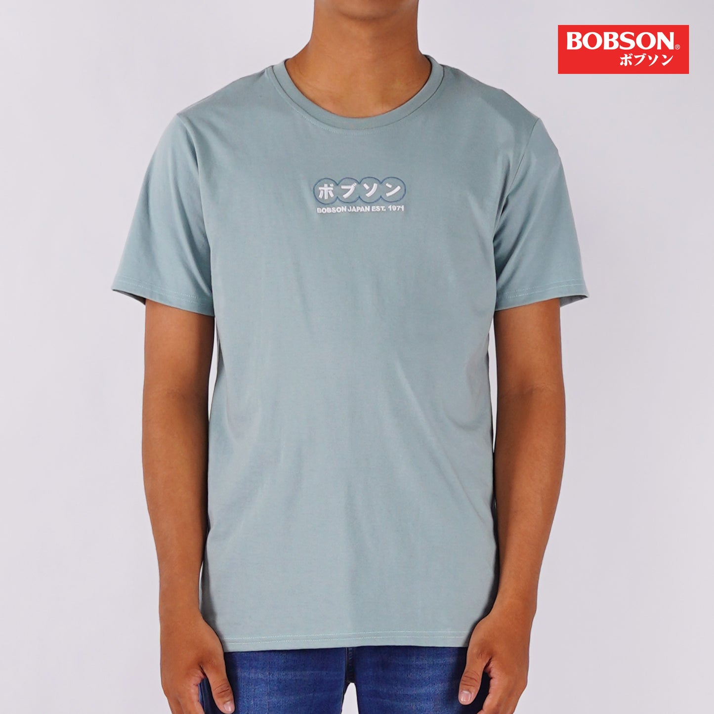 Bobson Japanese Men's Basic Tees Slim Fit 175842-U (Slate)