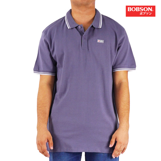 Bobson Japanese Men's Basic Collared Shirt Slim Fit 175898-U (Gray)