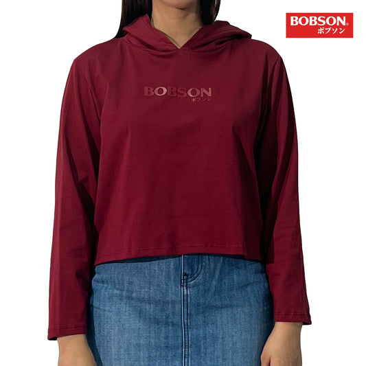 Bobson Japanese Ladies Basic Jacket Crop Fit 154832 (Maroon)
