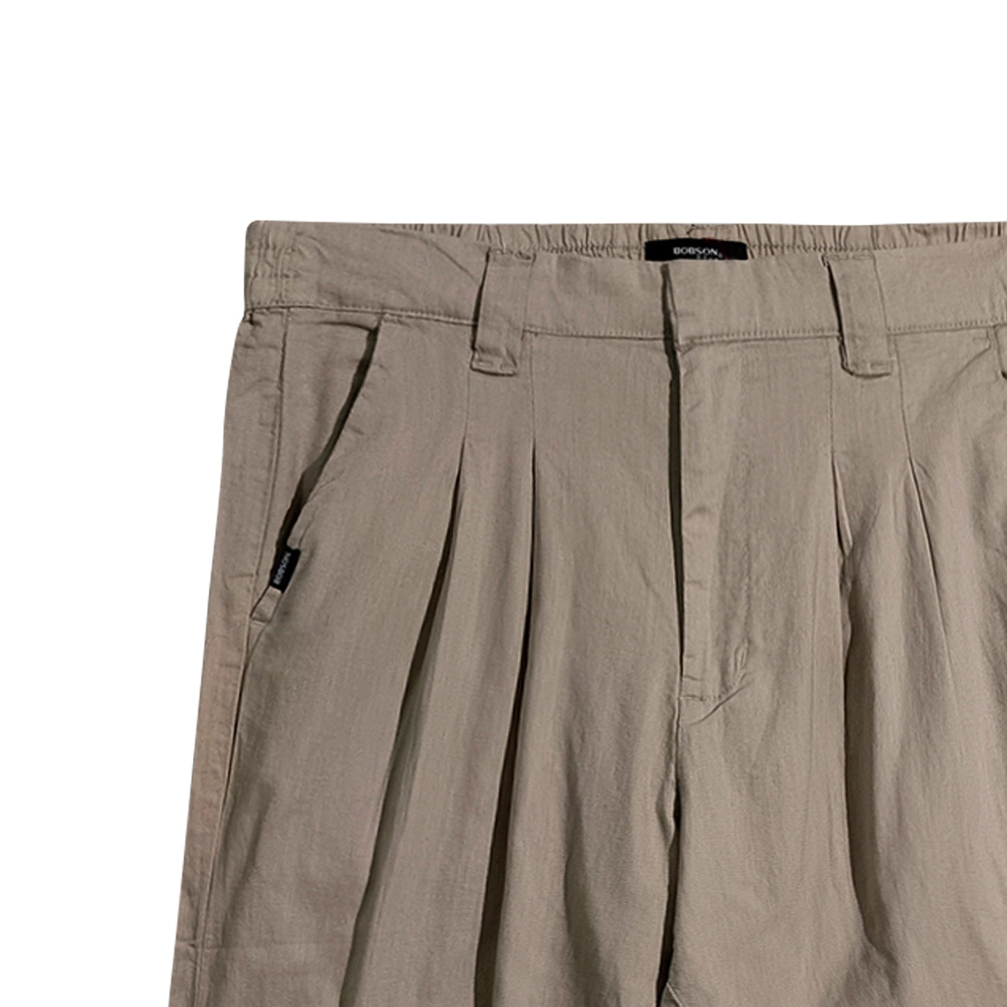 Bobson Japanese Ladies Basic Non-Denim Wide Leg Pants 176330 (Light Beige)