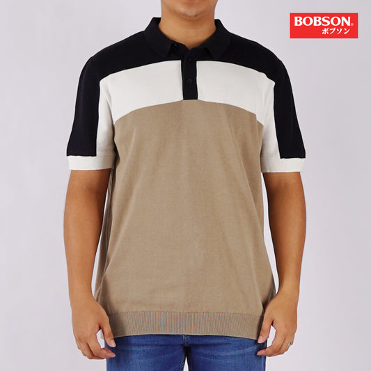 Bobson Japanese Men's Basic Collared Shirt Regular Fit 183492 (Light Brown)