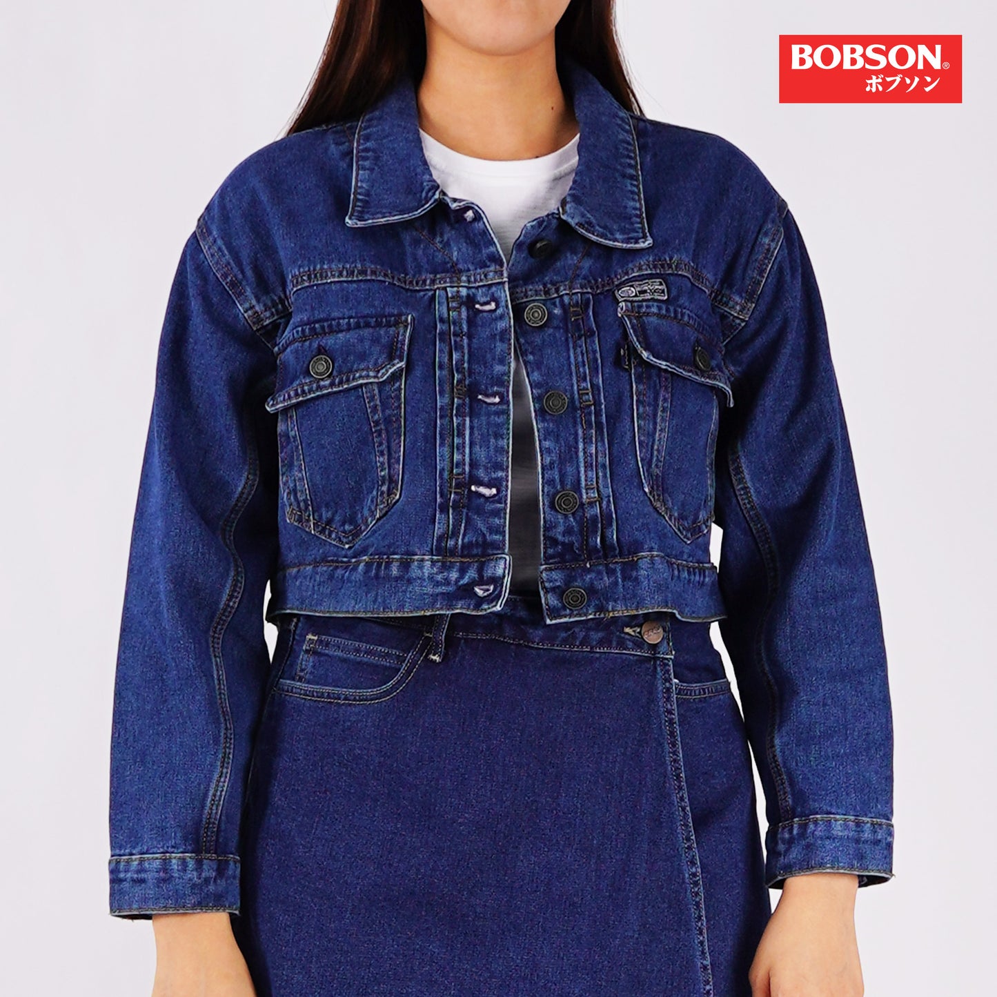 Bobson Japanese Ladies Basic Jacket Crop Fit 162914 (Medium Shade)