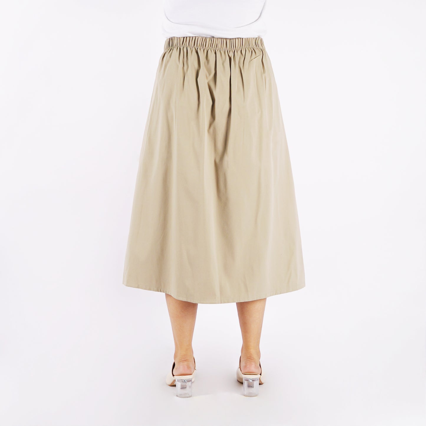 Stylistic Mr. Lee Ladies Basic Non-Denim Long Skirt 180776 (Beige)