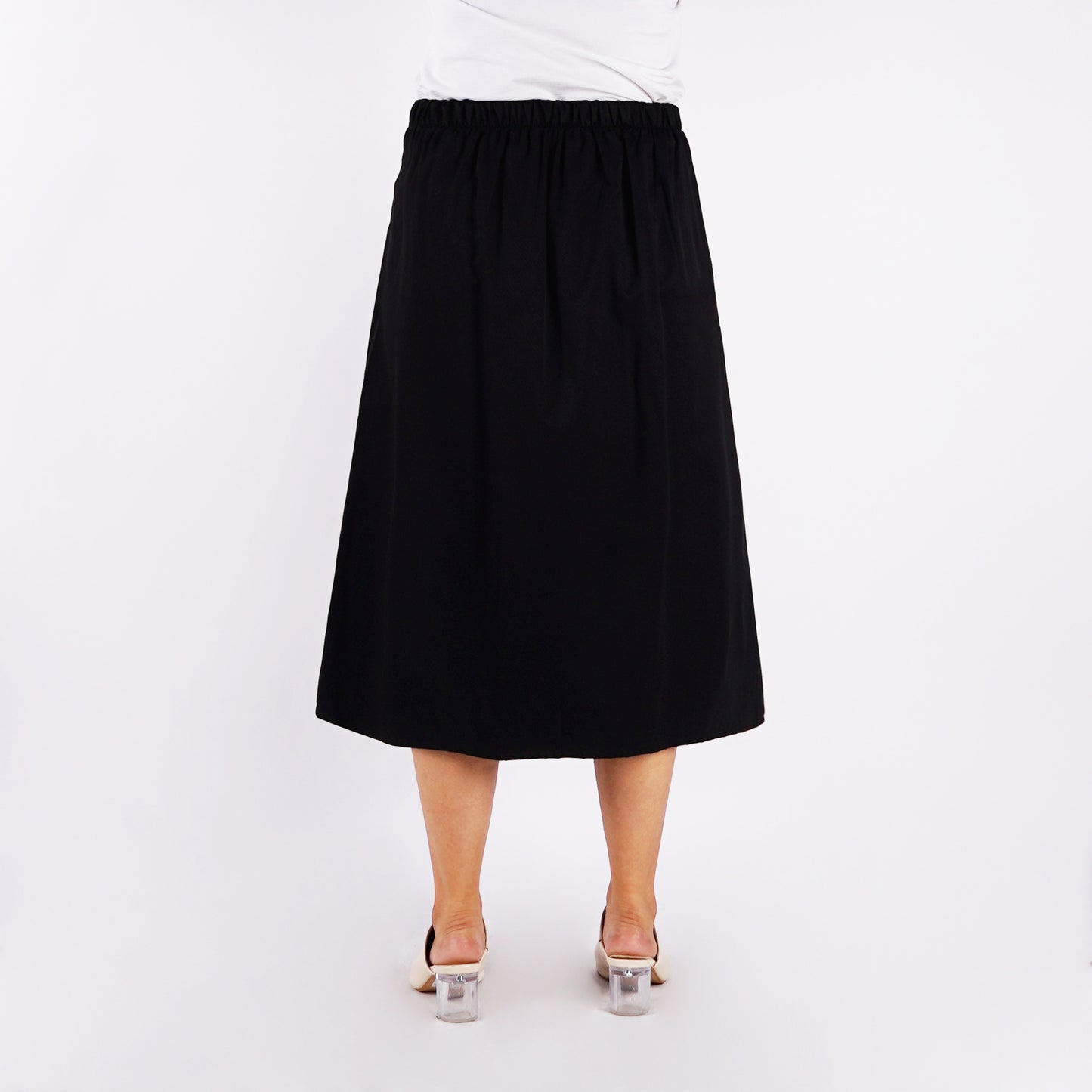 Stylistic Mr. Lee Ladies Basic Non-Denim Long Skirt 180776 (Black)