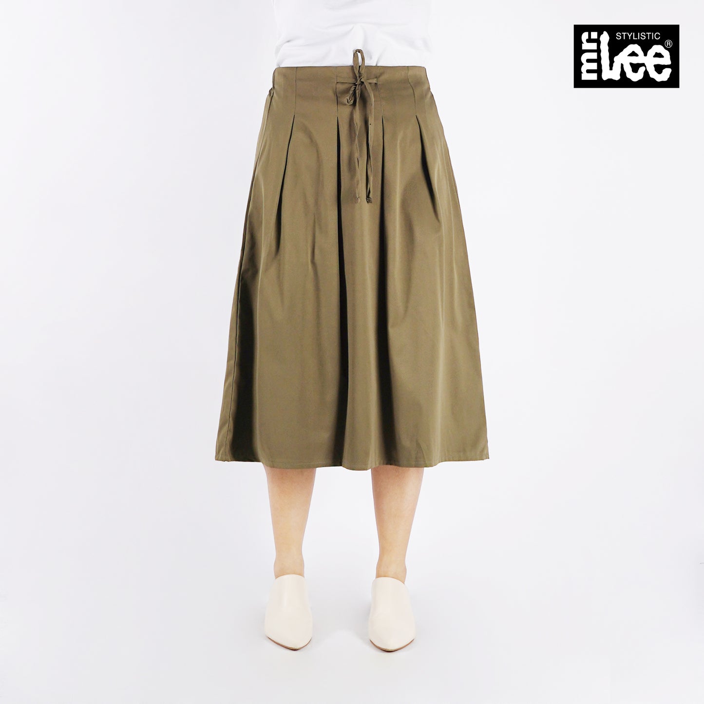 Stylistic Mr. Lee Ladies Basic Non-Denim Long Skirt 180776 (Taupe)
