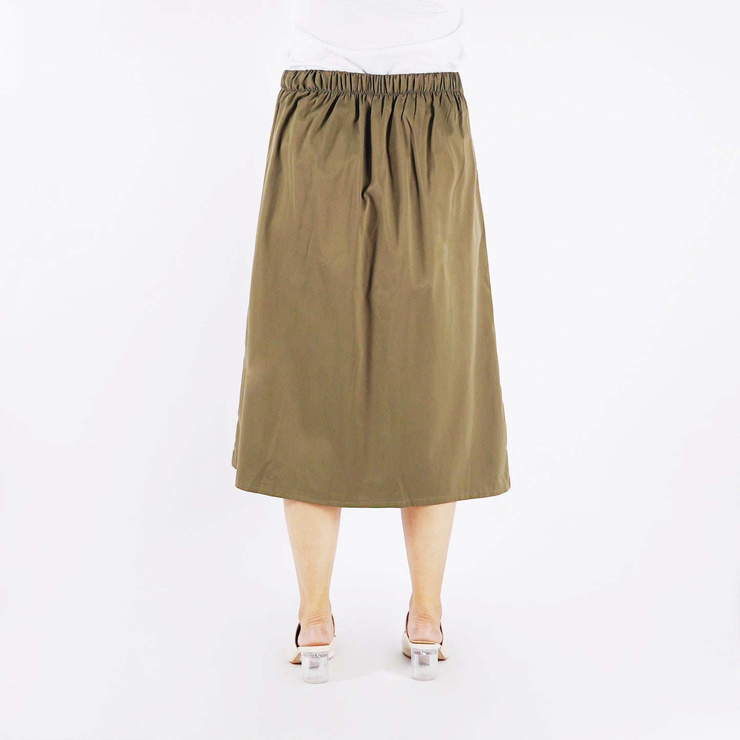 Stylistic Mr. Lee Ladies Basic Non-Denim Long Skirt 180776 (Taupe)