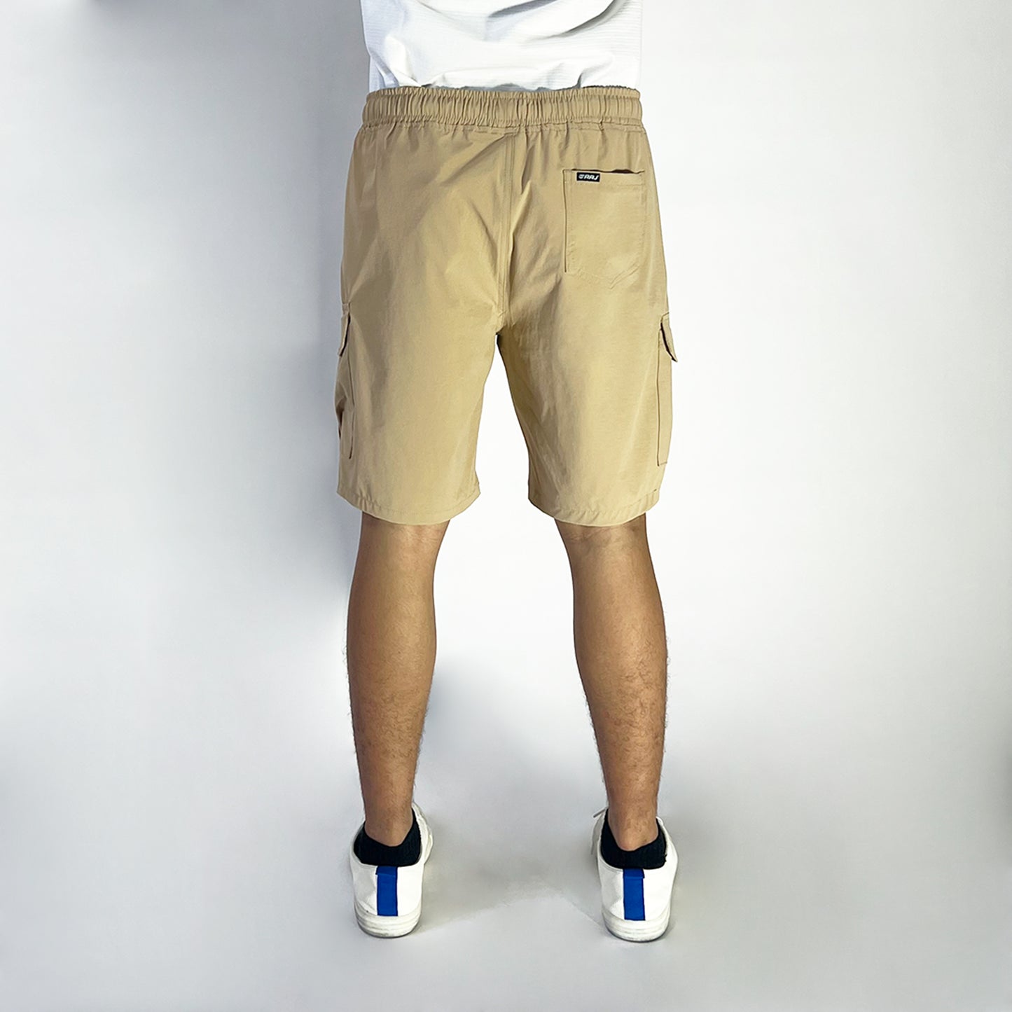 RRJ Men's Basic Non-Denim Cargo Short Mid-Rise 179818 (Beige)