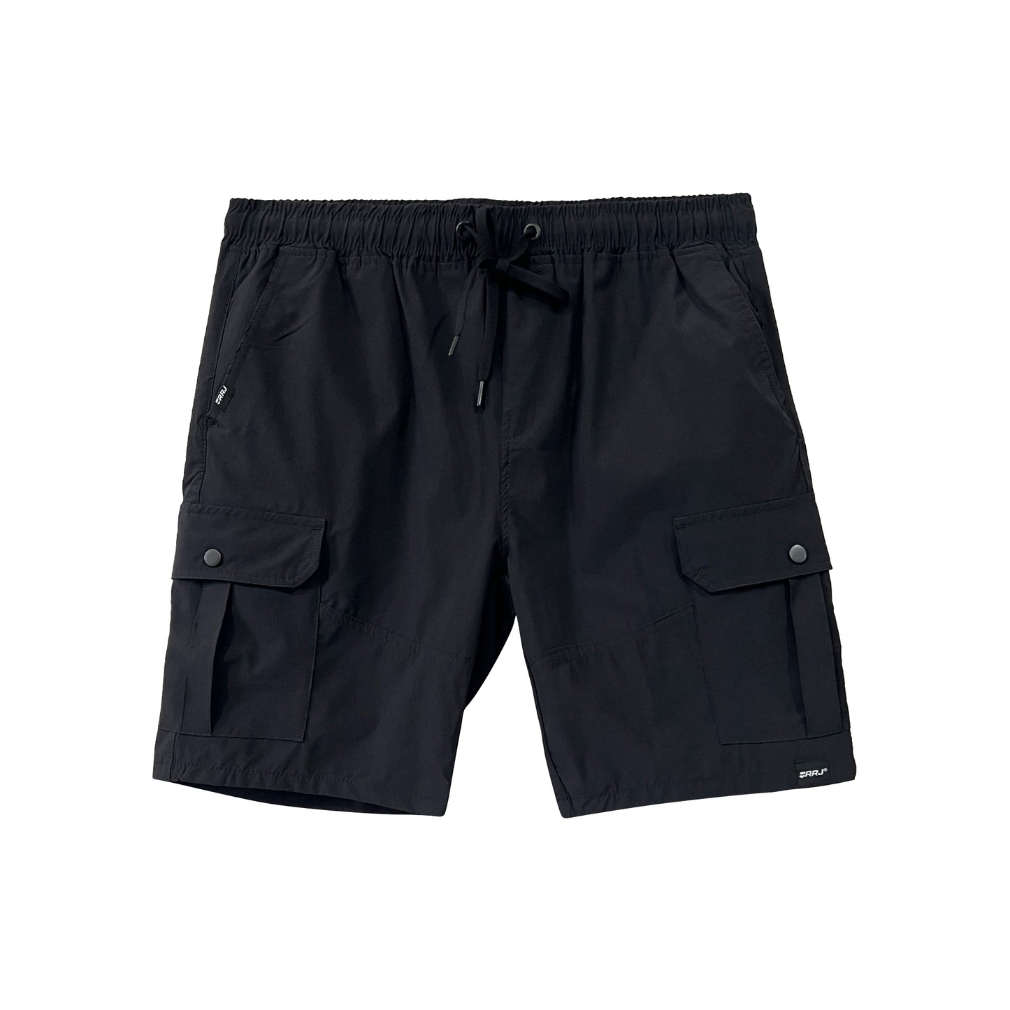RRJ Men's Basic Non-Denim Cargo Short Mid-Rise 179818 (Black)