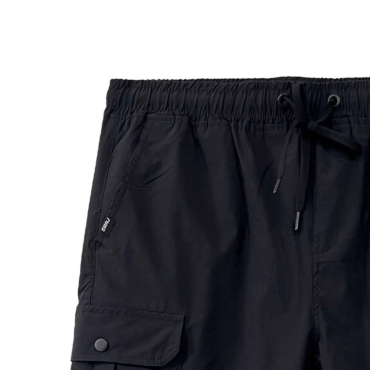 RRJ Men's Basic Non-Denim Cargo Short Mid-Rise 179818 (Black)