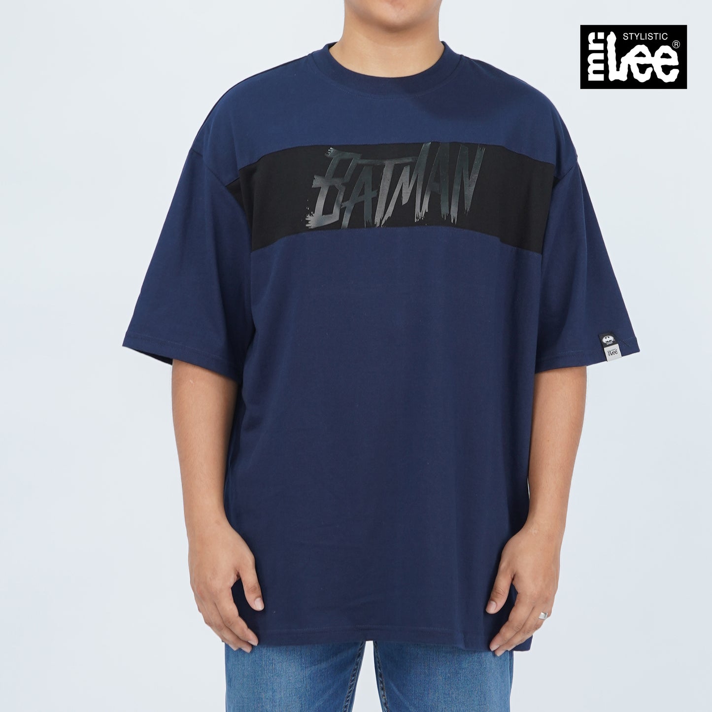 Stylistic Mr. Lee Men's X Justice League Basic Tees Oversized Fitting 167720 (Navy)