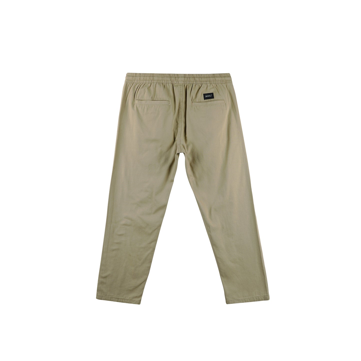 RRJ Men's Basic Non-Denim Trouser Pants Mid-Rise Fitting 176017 (Khaki)