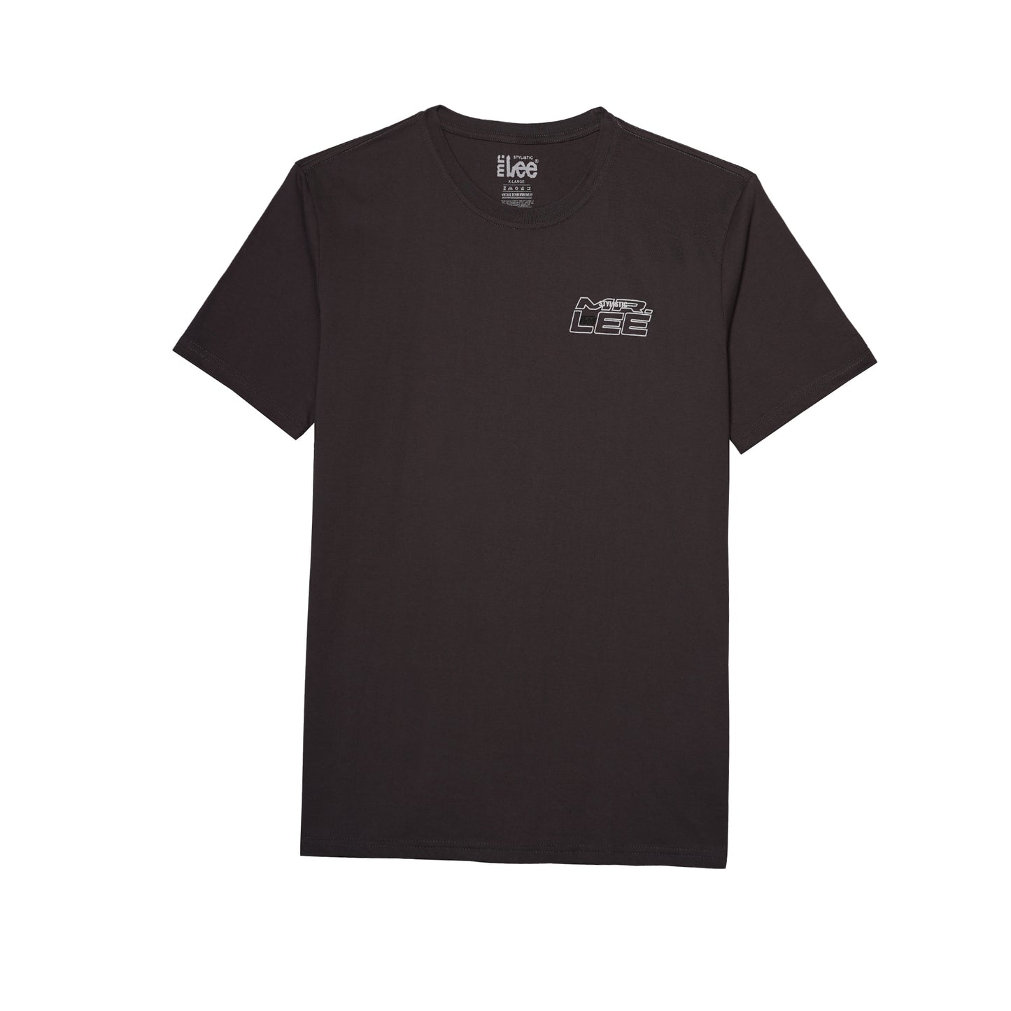 Stylistic Mr. Lee Men's Basic Tees Semi Body Fit 176953-U (Dark Gray)