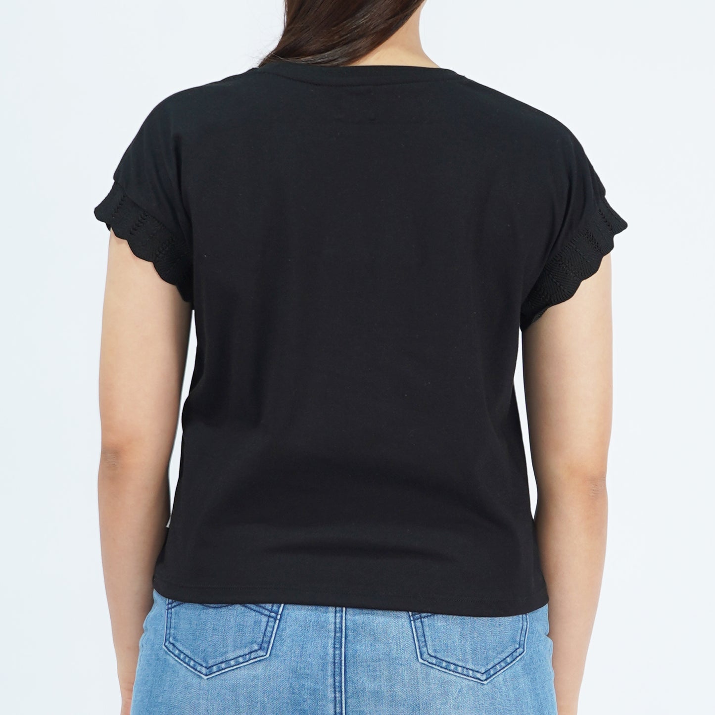 Stylistic Mr. Lee Ladies Basic Tees Relaxed Fit 157096-U (Black)