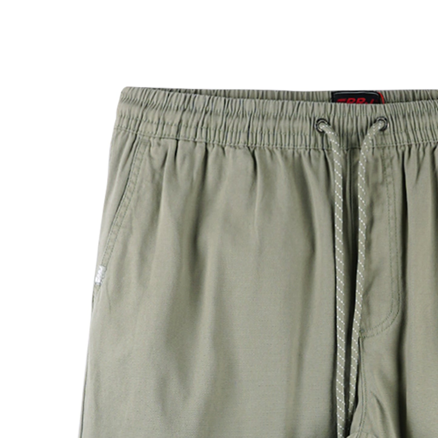 RRJ Men's Basic Non-Denim Trouser Pants Mid-Rise Fitting 176017 (Olive)
