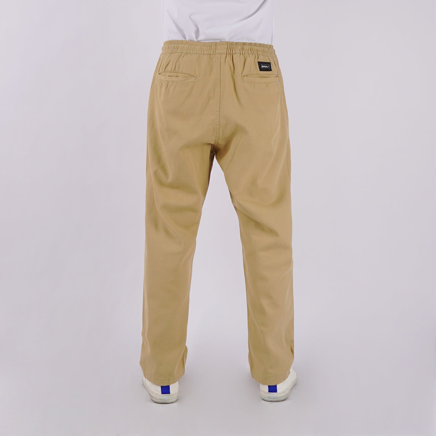 RRJ Men's Basic Non-Denim Trouser Pants Mid-Rise Fitting 176017 (Taupe)