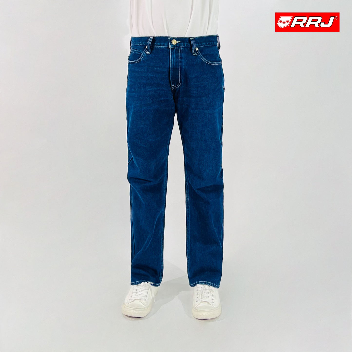 RRJ Men's Basic Denim Pants Superskinny Fitting Mid-Rise 174990 (Dark Shade)