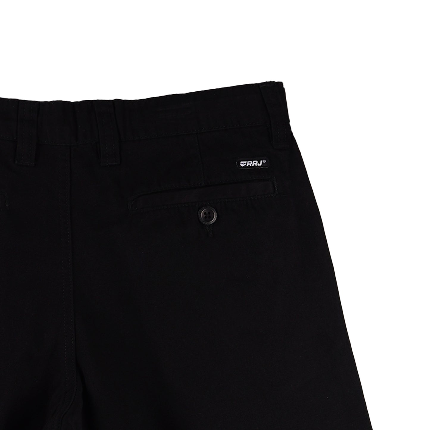 RRJ Men's Basic Non-Denim Tapered Short Mid-Rise 175605 (Black)