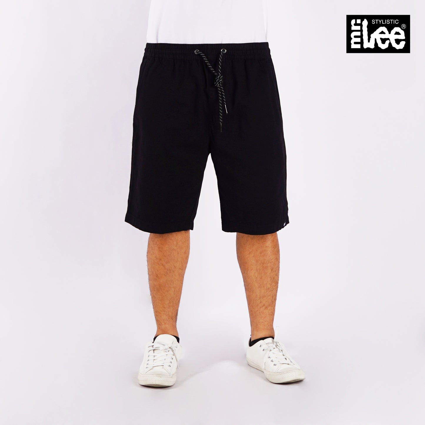 Stylistic Mr. Lee Men's Basic Non-Denim Jogger Short Mid Waist 175665 (Black)