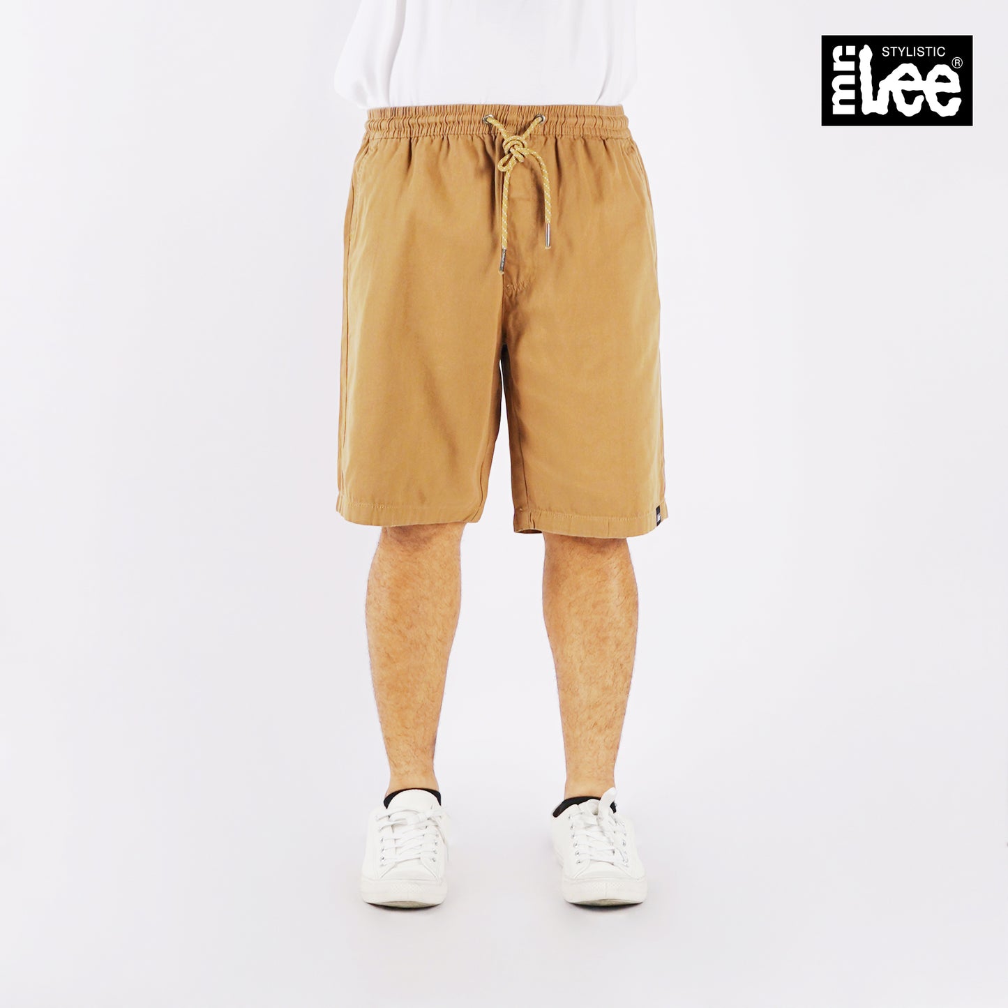 Stylistic Mr. Lee Men's Basic Non-Denim Jogger Short Mid Waist 175665 (Brown)