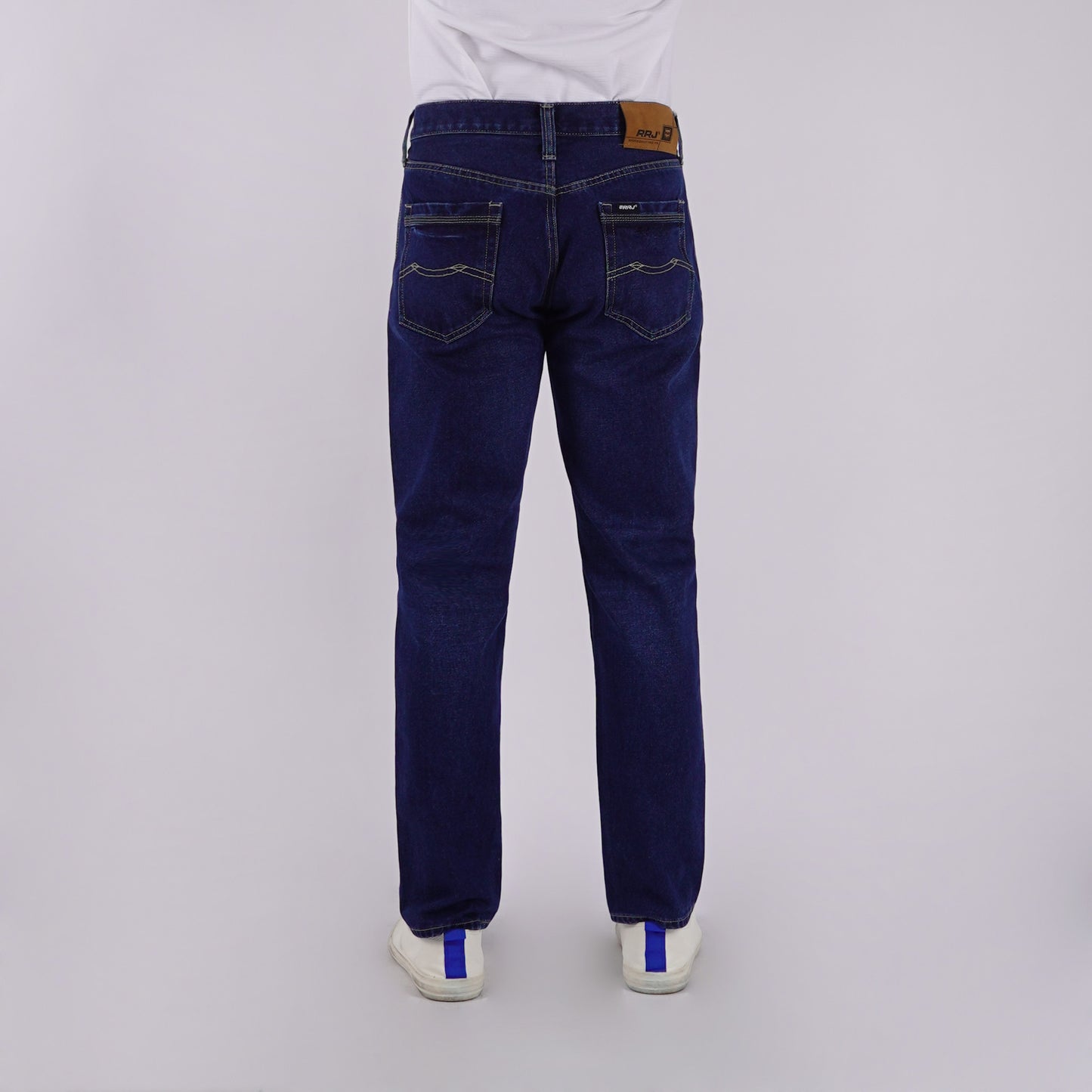 RRJ Men's Basic Denim Pants Superskinny Fitting Mid-Rise 174420 (Dark Shade)